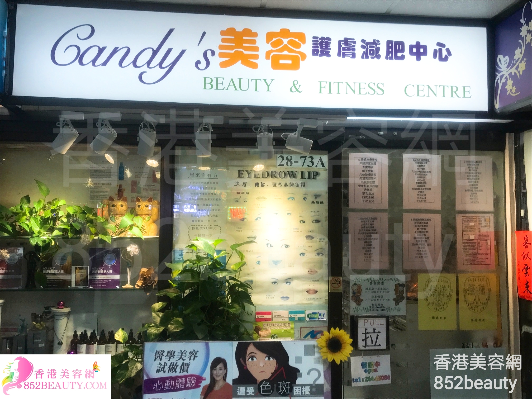 修眉/眼睫毛: Candy's 美容護膚減肥中心